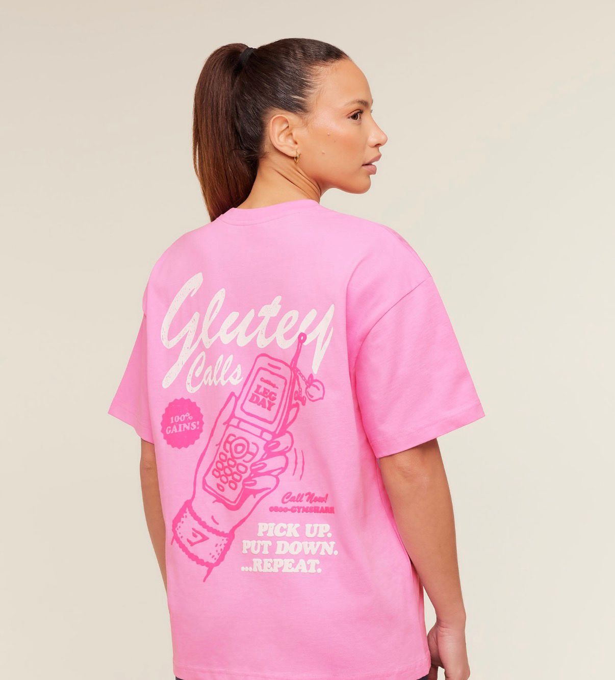 PLAYERA OVERSIZE GYMSHARK CELULAR (PRECIO REBAJA $119)