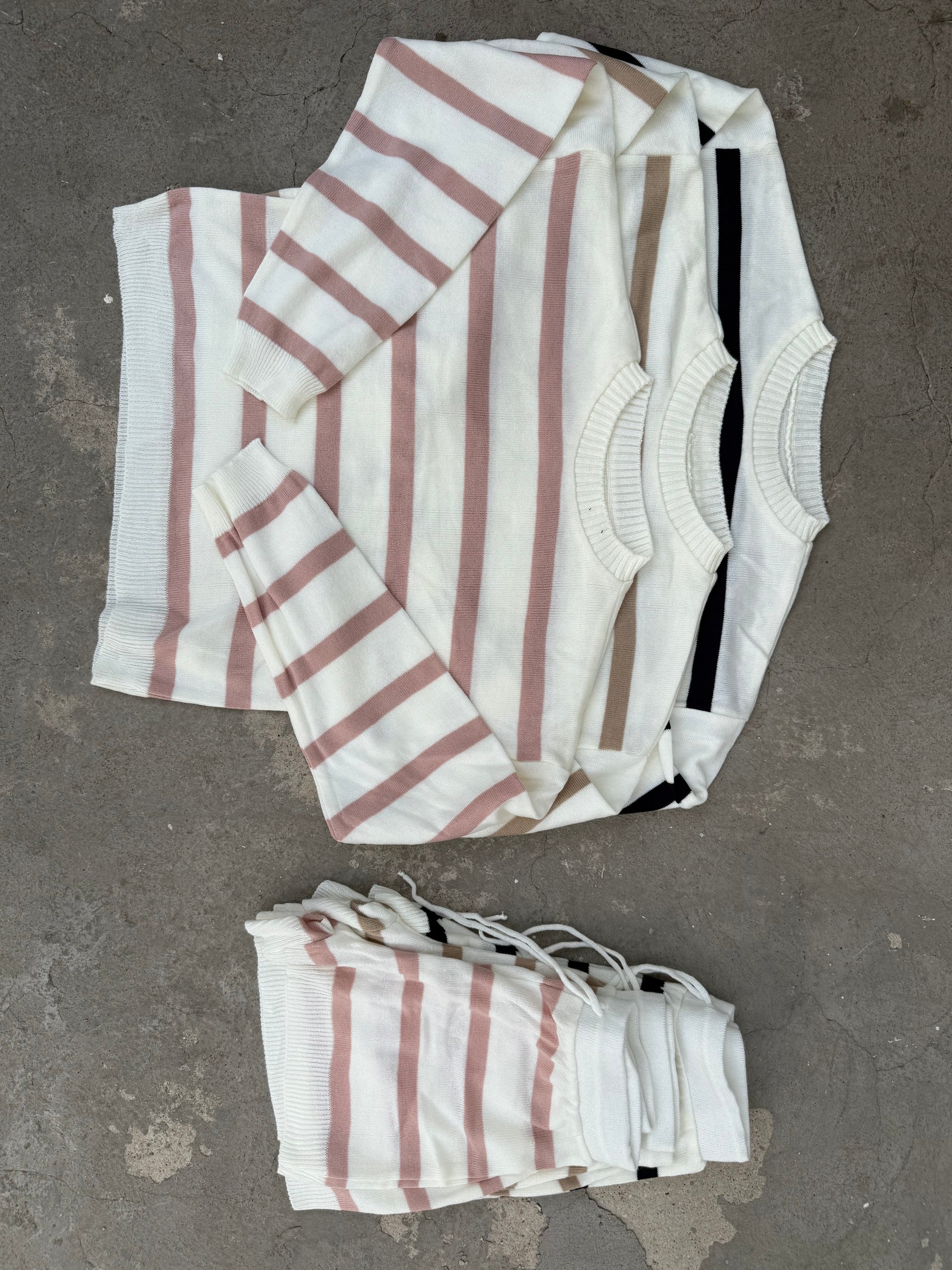 SET TEJIDO RAYAS (PRECIO REBAJA)